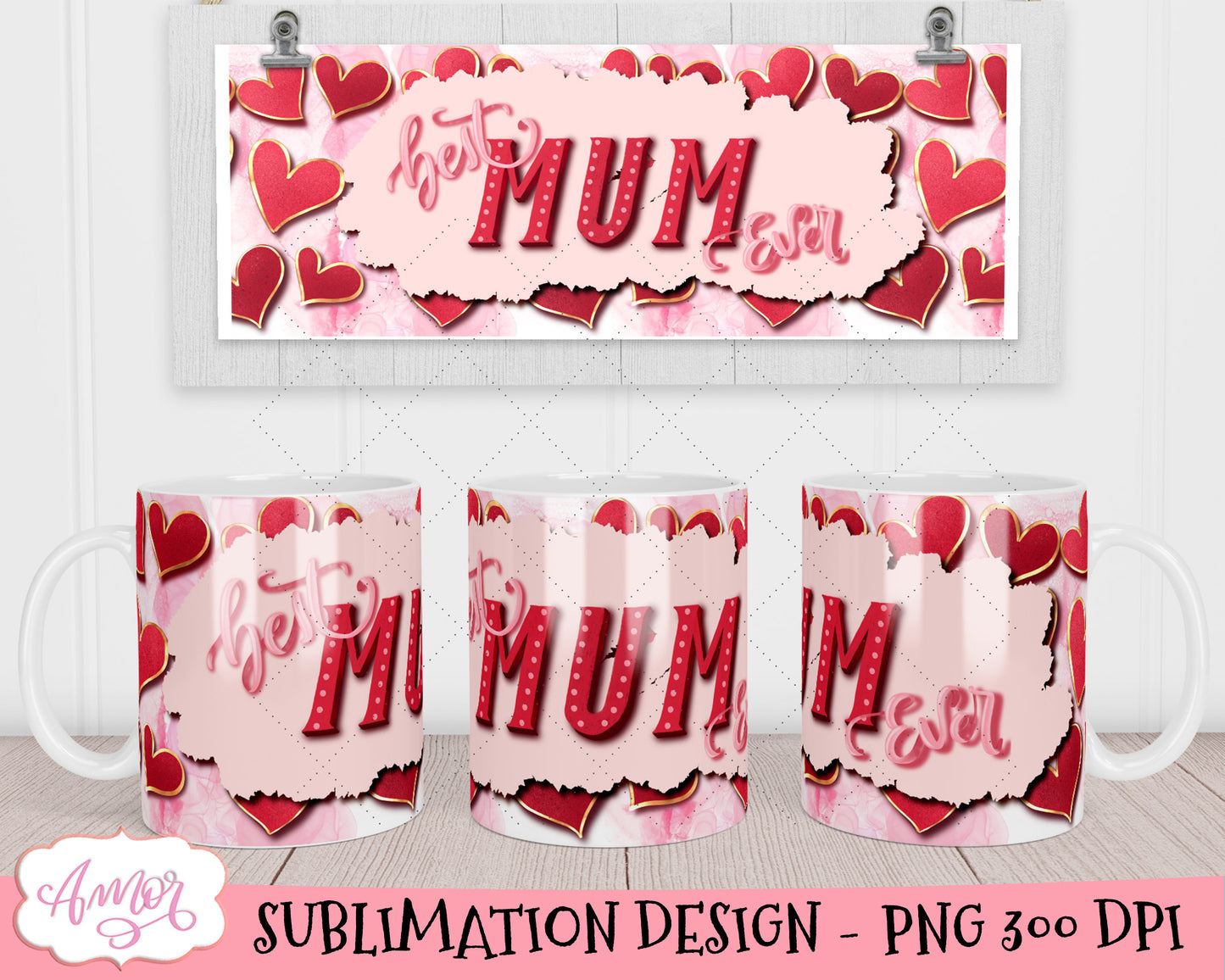 Best mum ever 11oz mug sublimation graphic