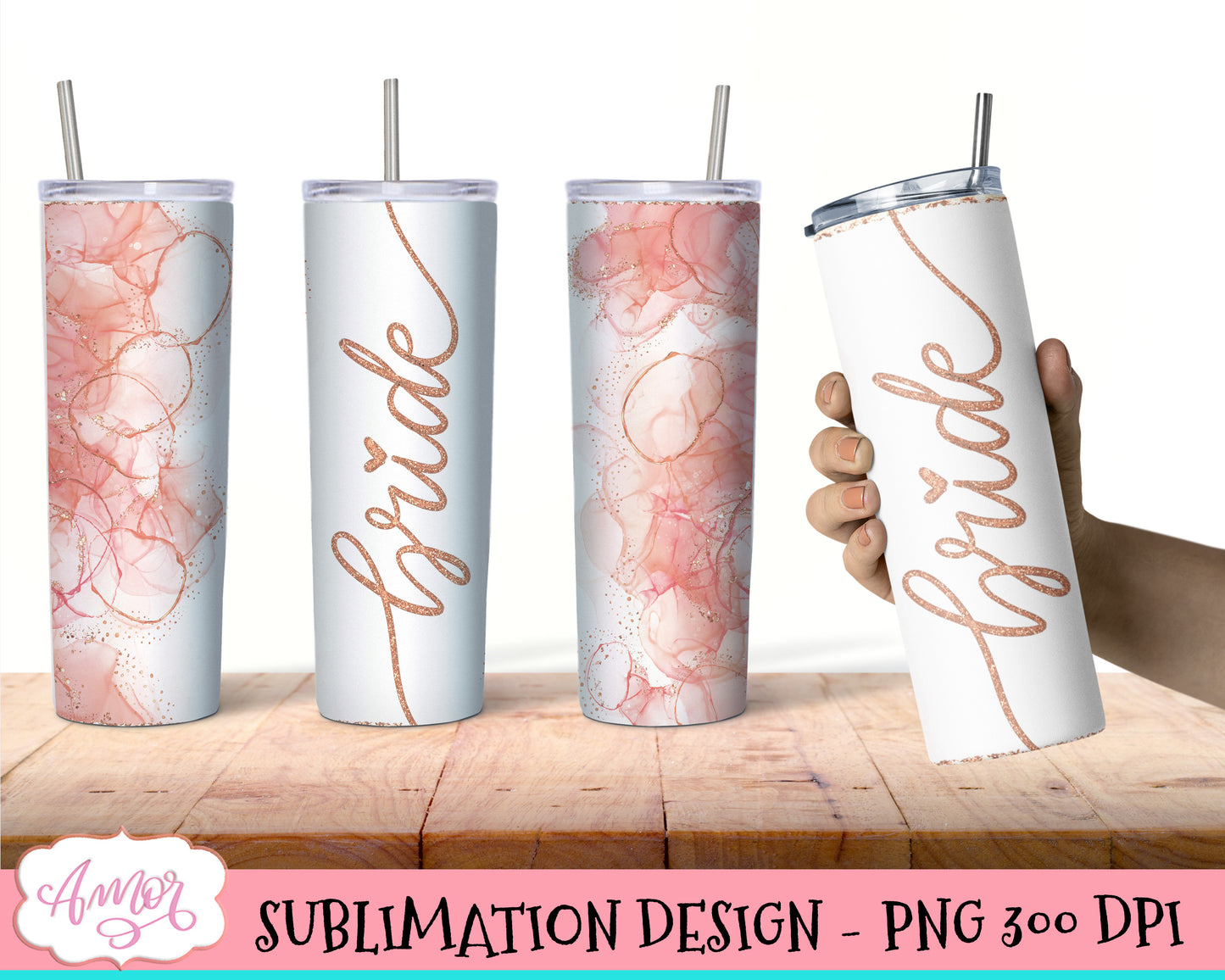Bride Tumbler Wrap for Sublimation
