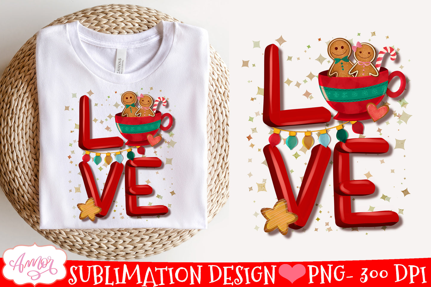 Christmas Love PNG Design | Holidays sublimation