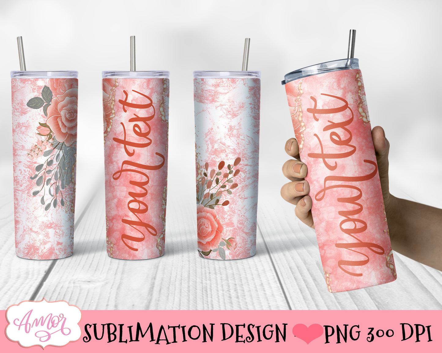 Customizable Tumbler Wrap for Bridesmaids