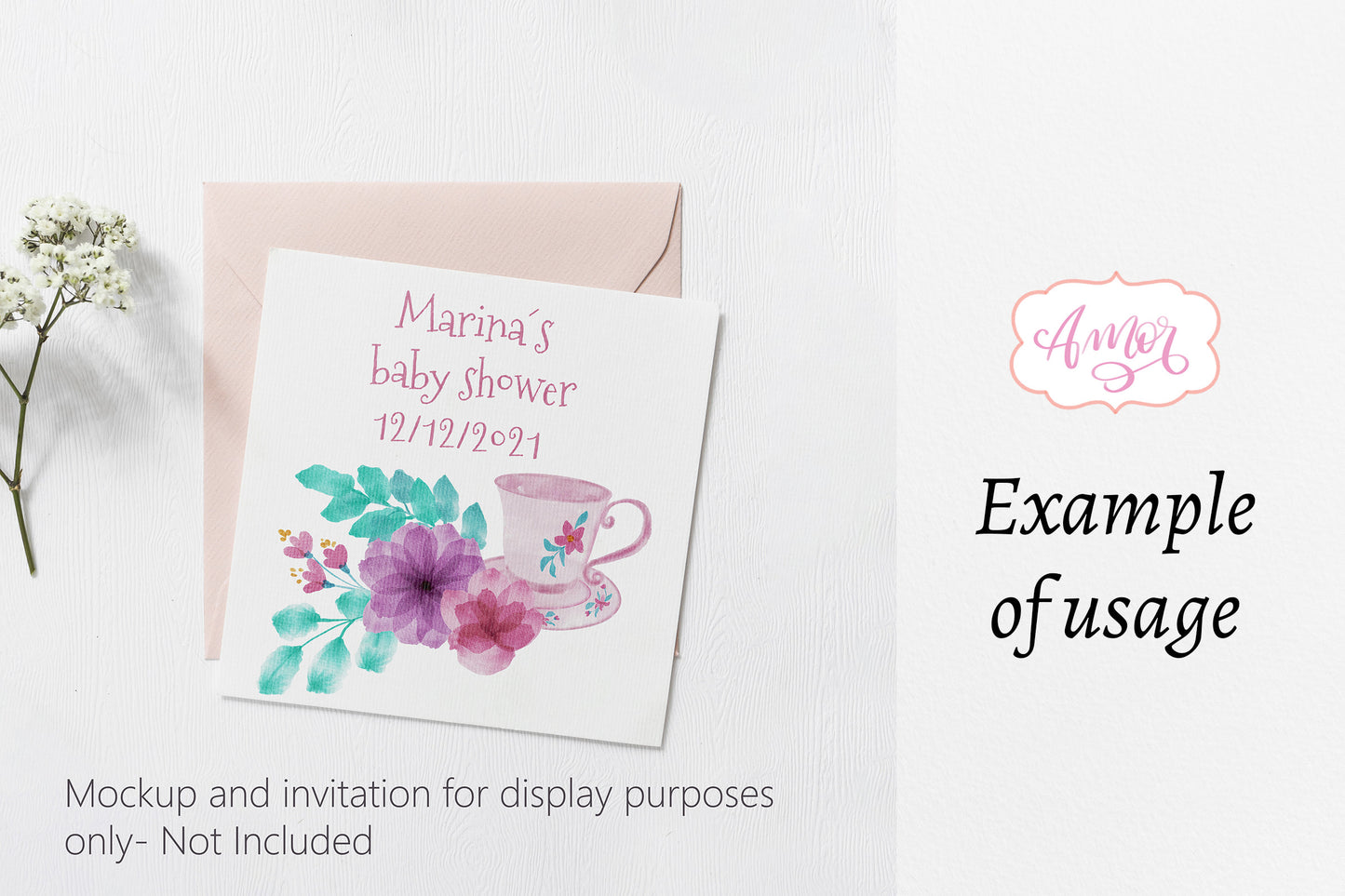 Watercolor Tea Party Clipart