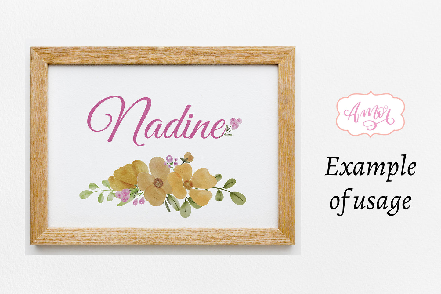 Watercolor flowers clipart