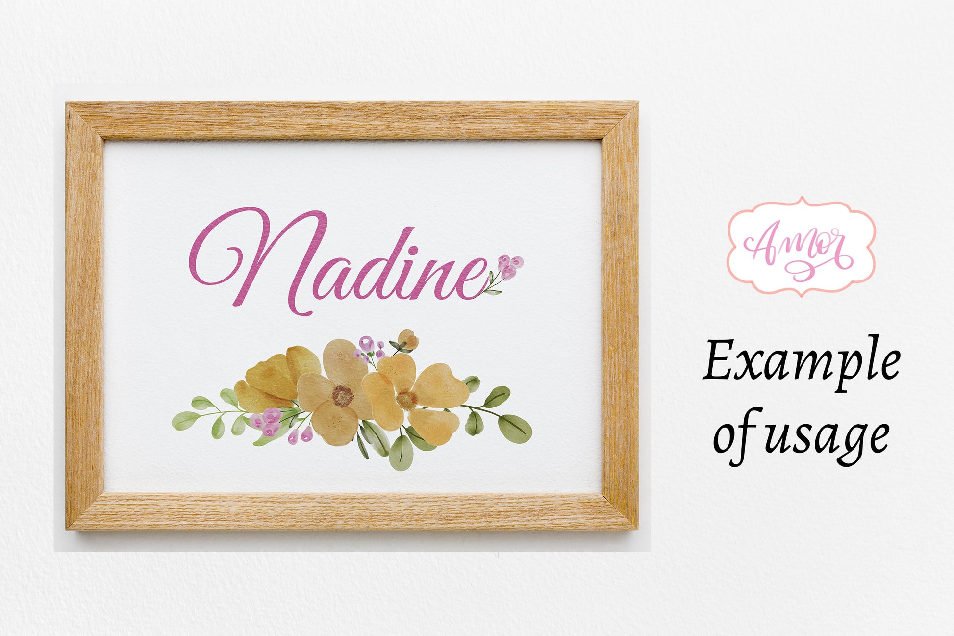 Watercolor flowers clipart