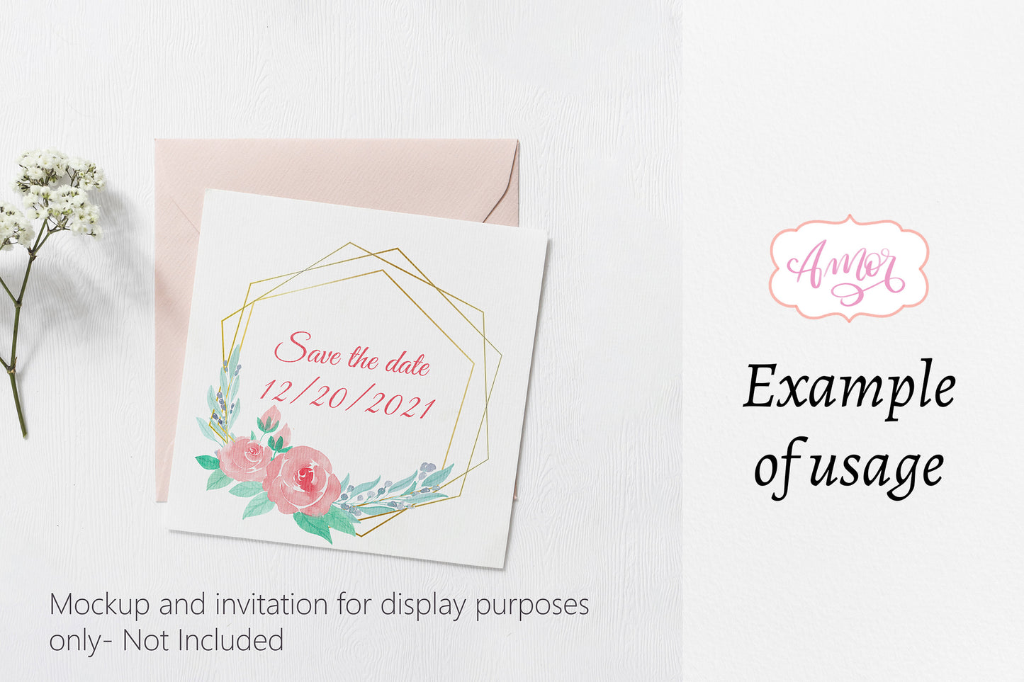 Watercolor rose flowers clipart