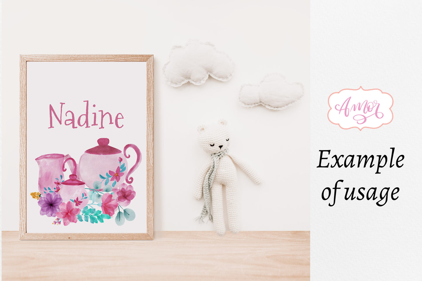 Watercolor Tea Party Clipart