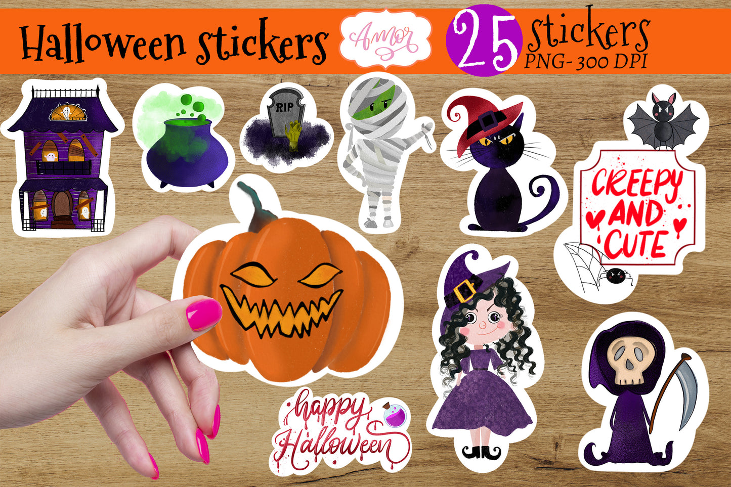 Great BUNDLE Halloween Printable Stickers