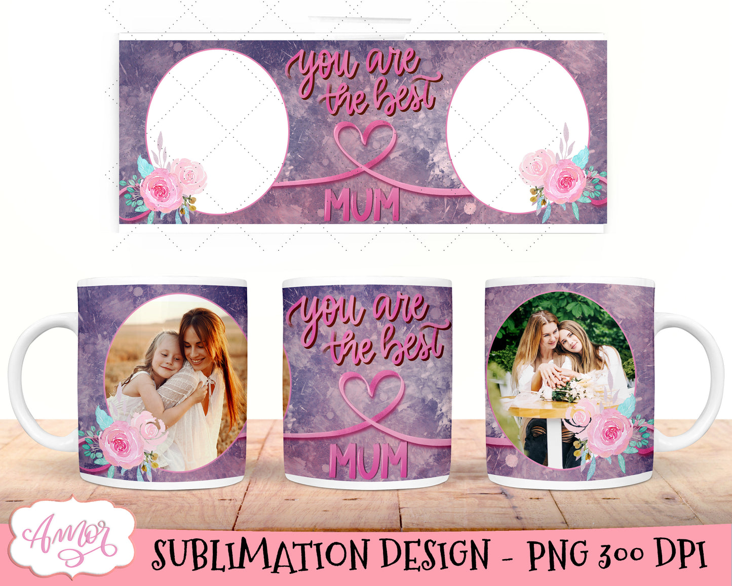 Mum Mug Wrap PNG BUNDLE