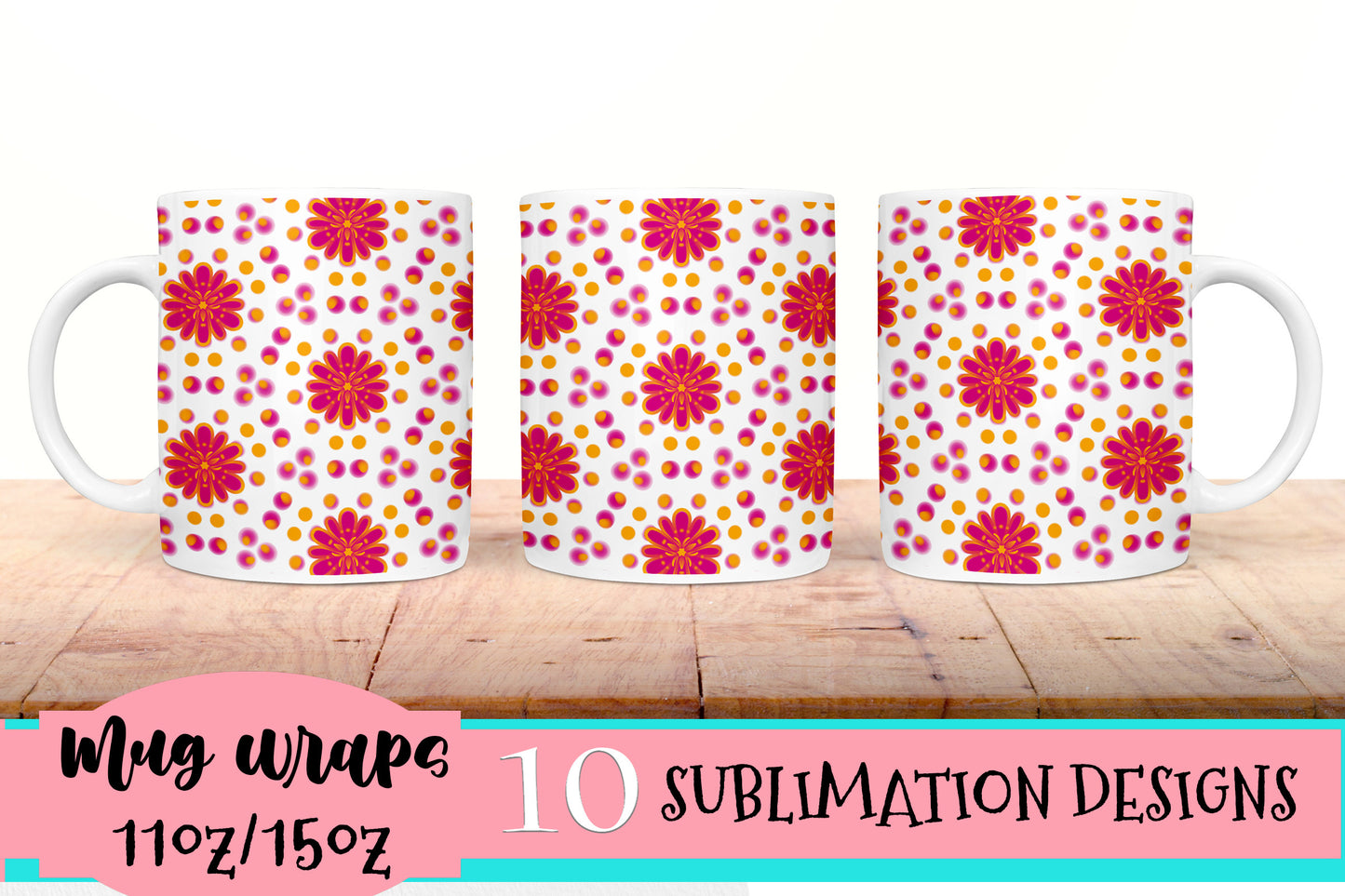 11oz and 15oz Mug wrap sublimation bundle