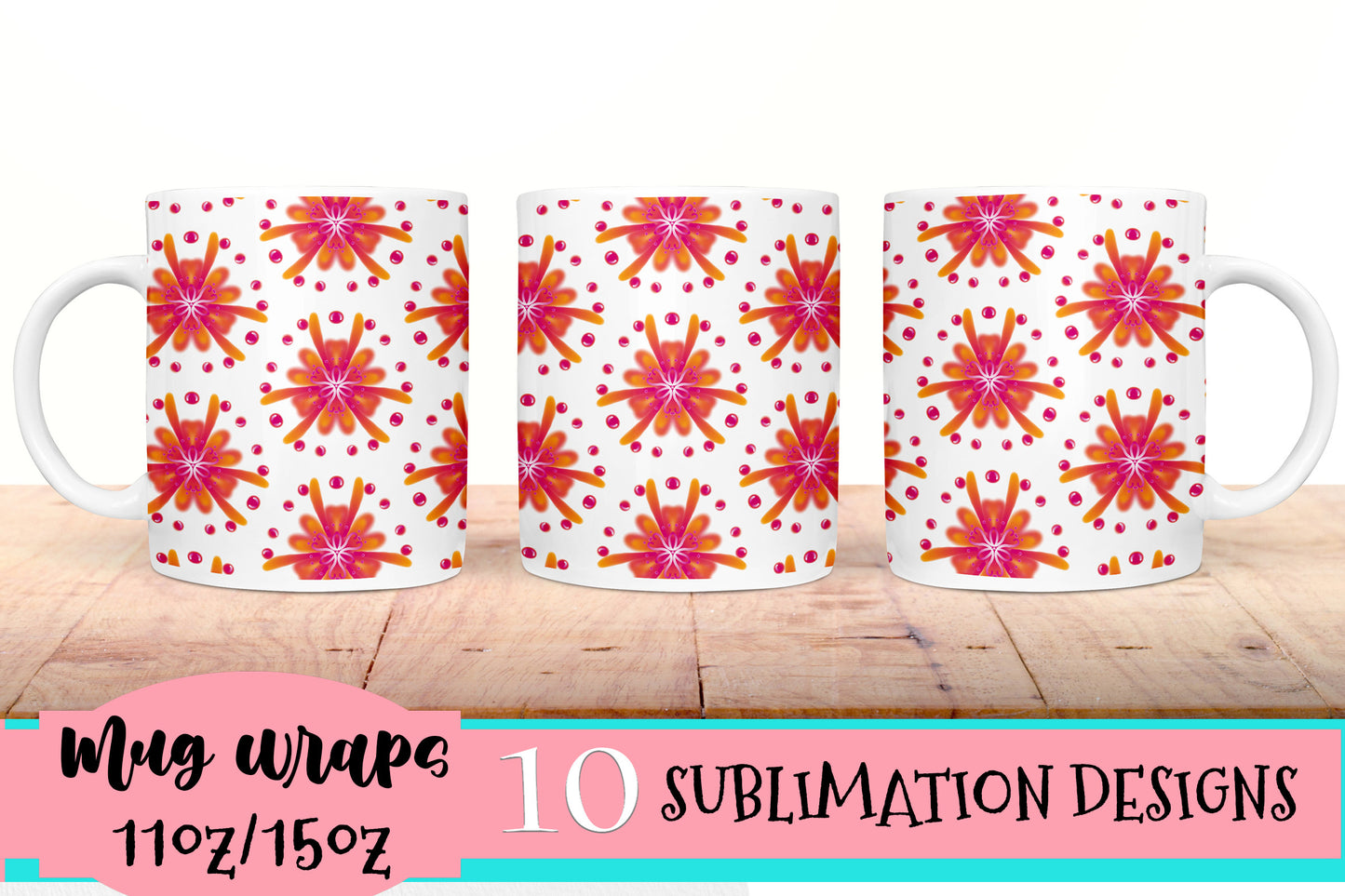 11oz and 15oz Mug wrap sublimation bundle