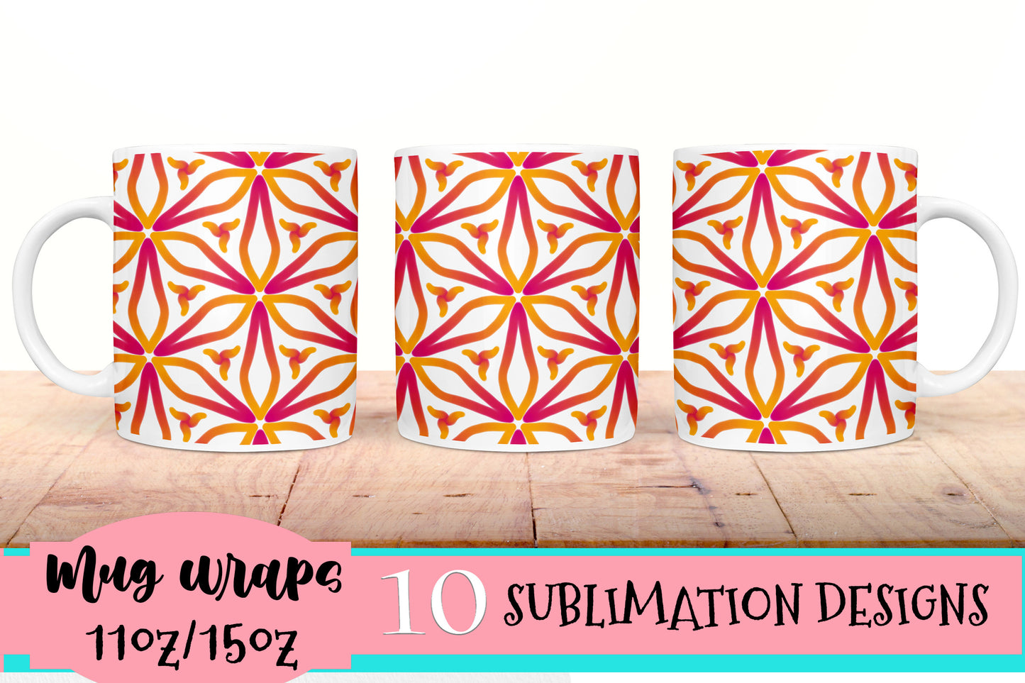 11oz and 15oz Mug wrap sublimation bundle