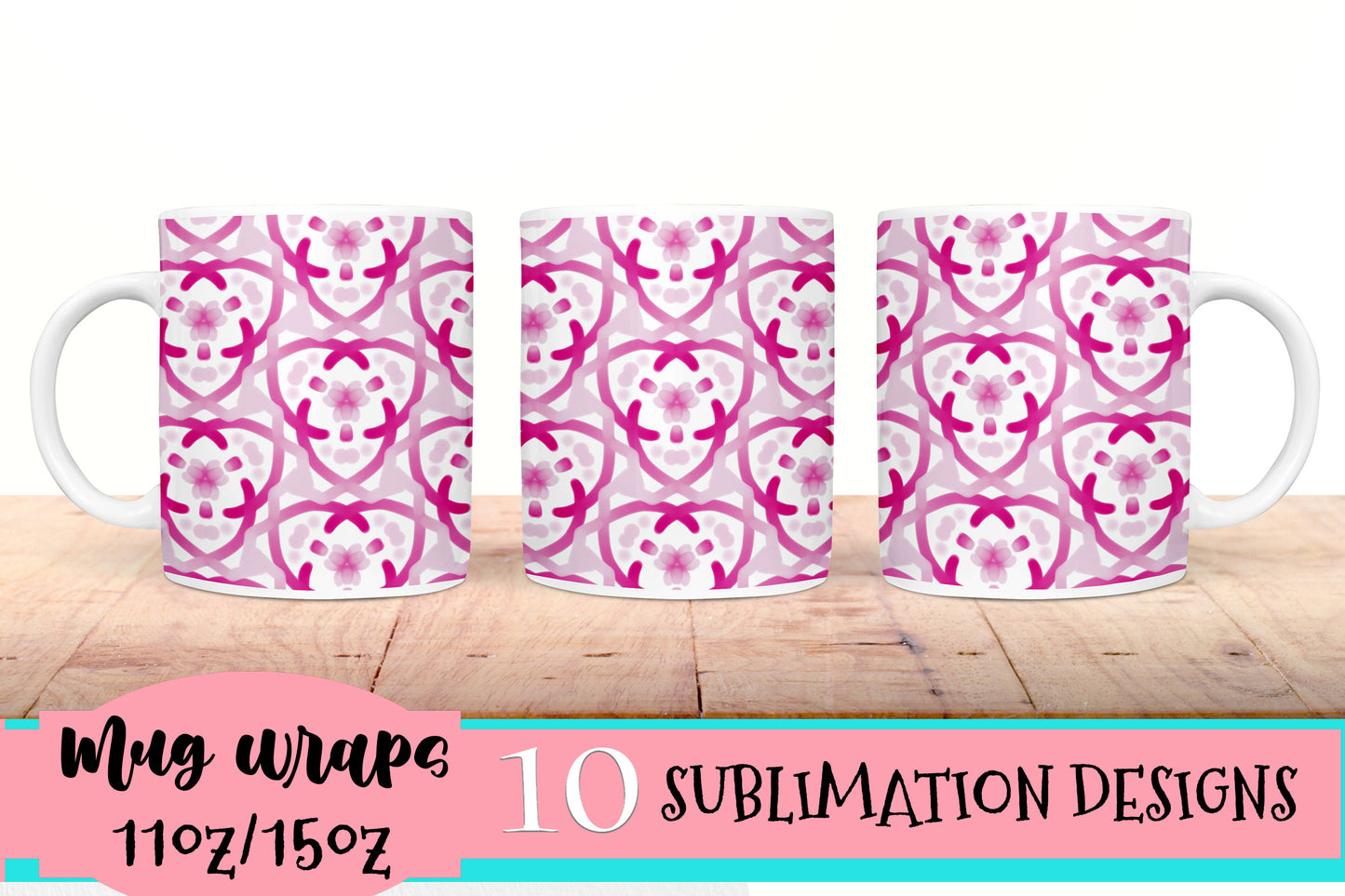11oz and 15oz Mug wrap sublimation bundle