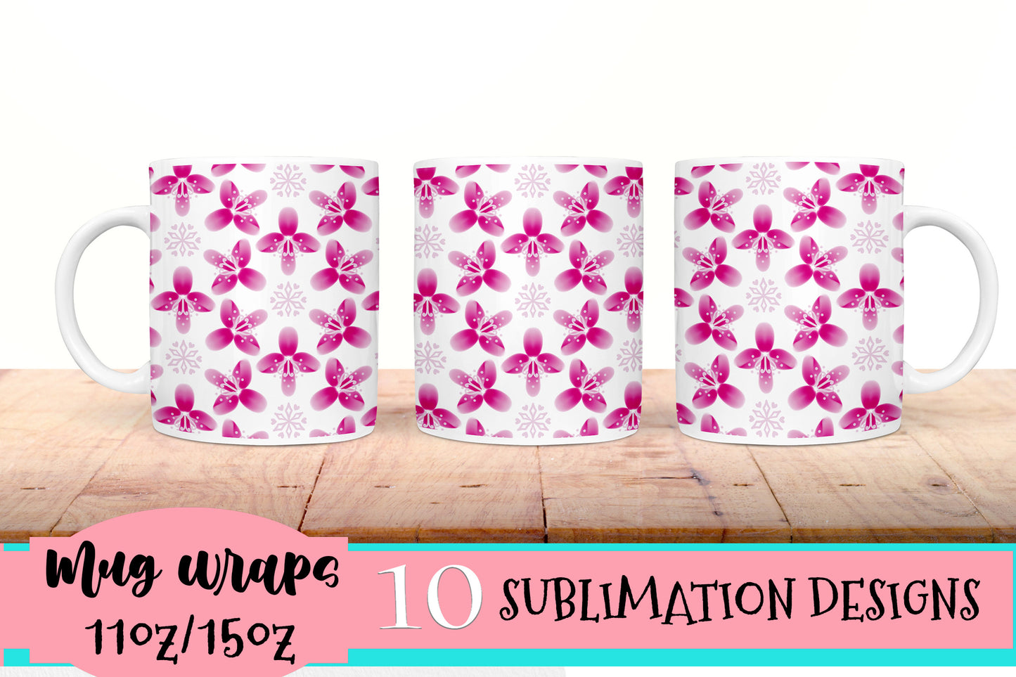 11oz and 15oz Mug wrap sublimation bundle