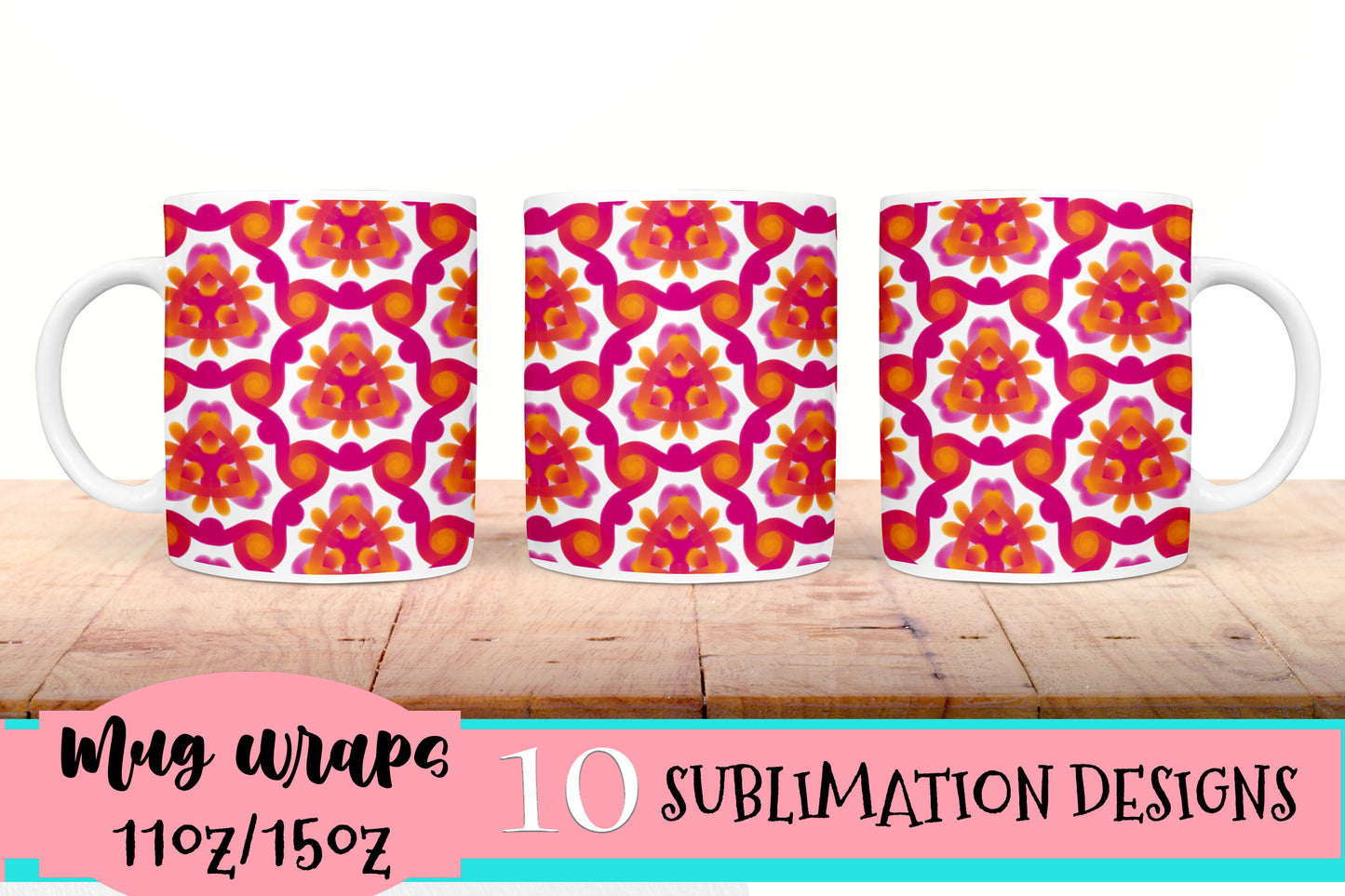 11oz and 15oz Mug wrap sublimation bundle