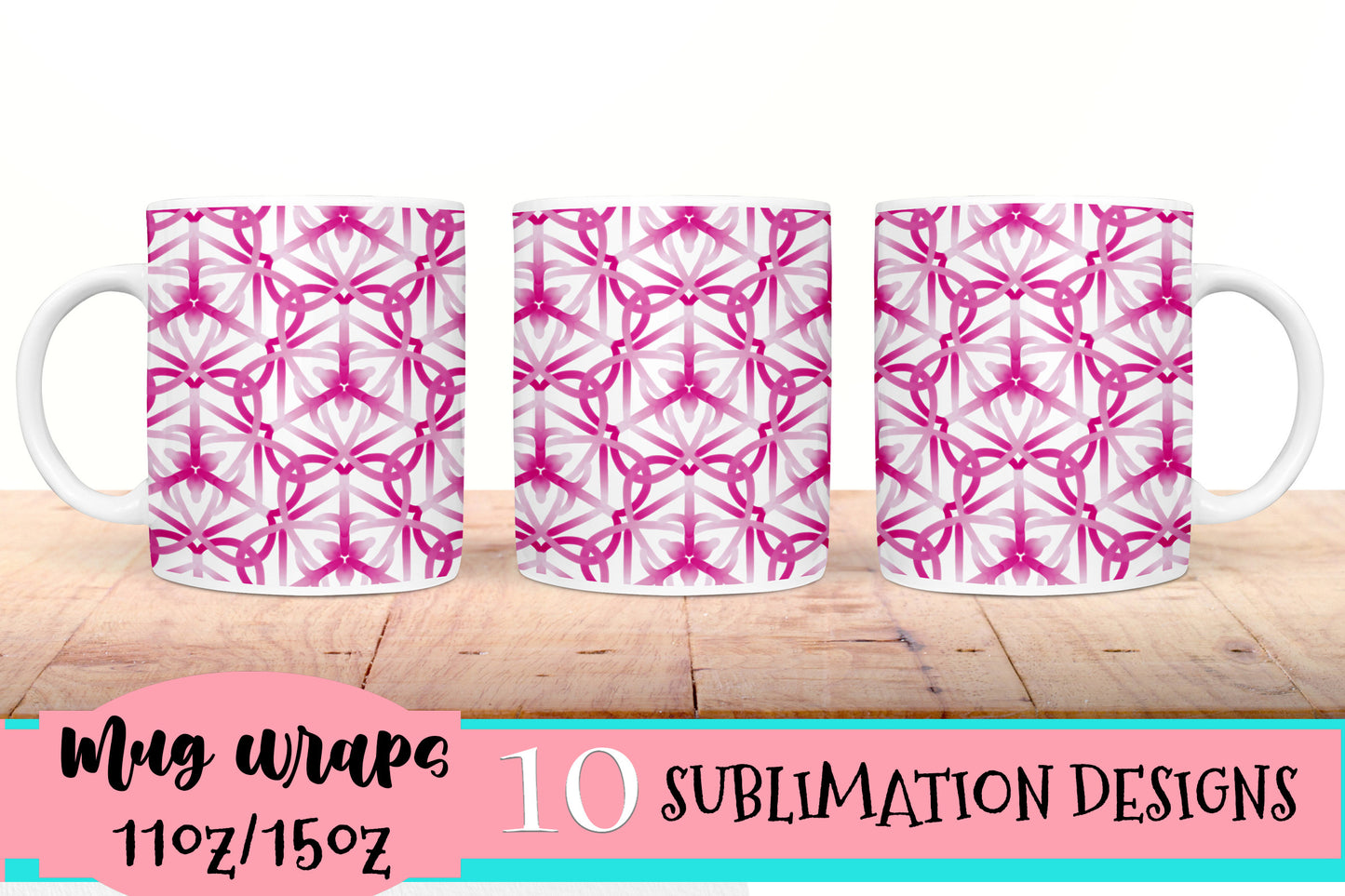 11oz and 15oz Mug wrap sublimation bundle