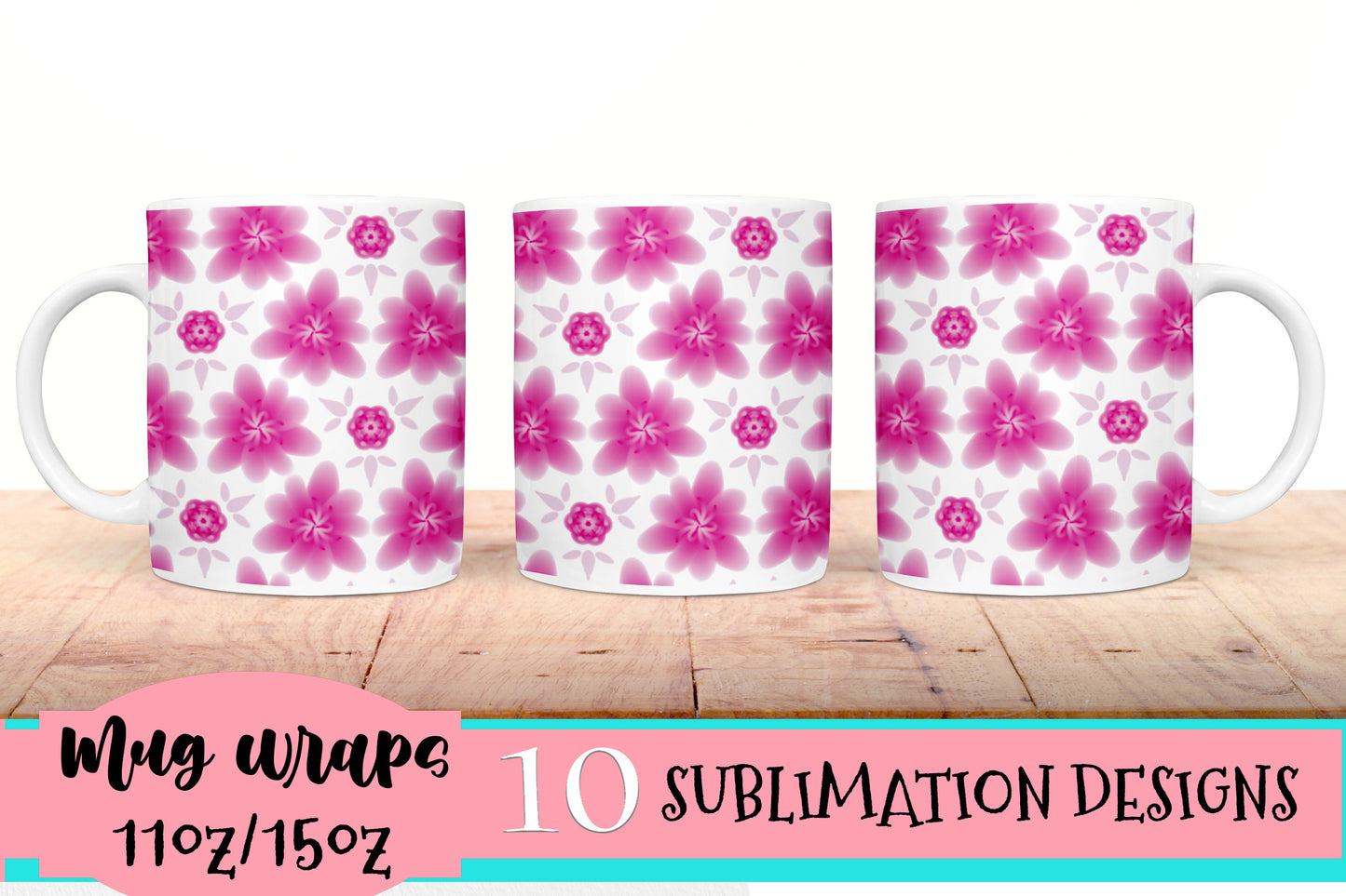 11oz and 15oz Mug wrap sublimation bundle