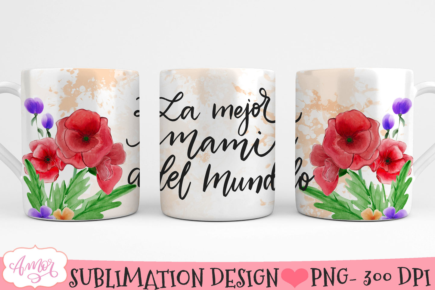 Diseños de taza para el Día de la madre PNG para sublimación