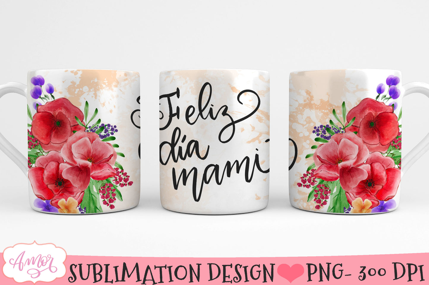Diseños de taza para el Día de la madre PNG para sublimación