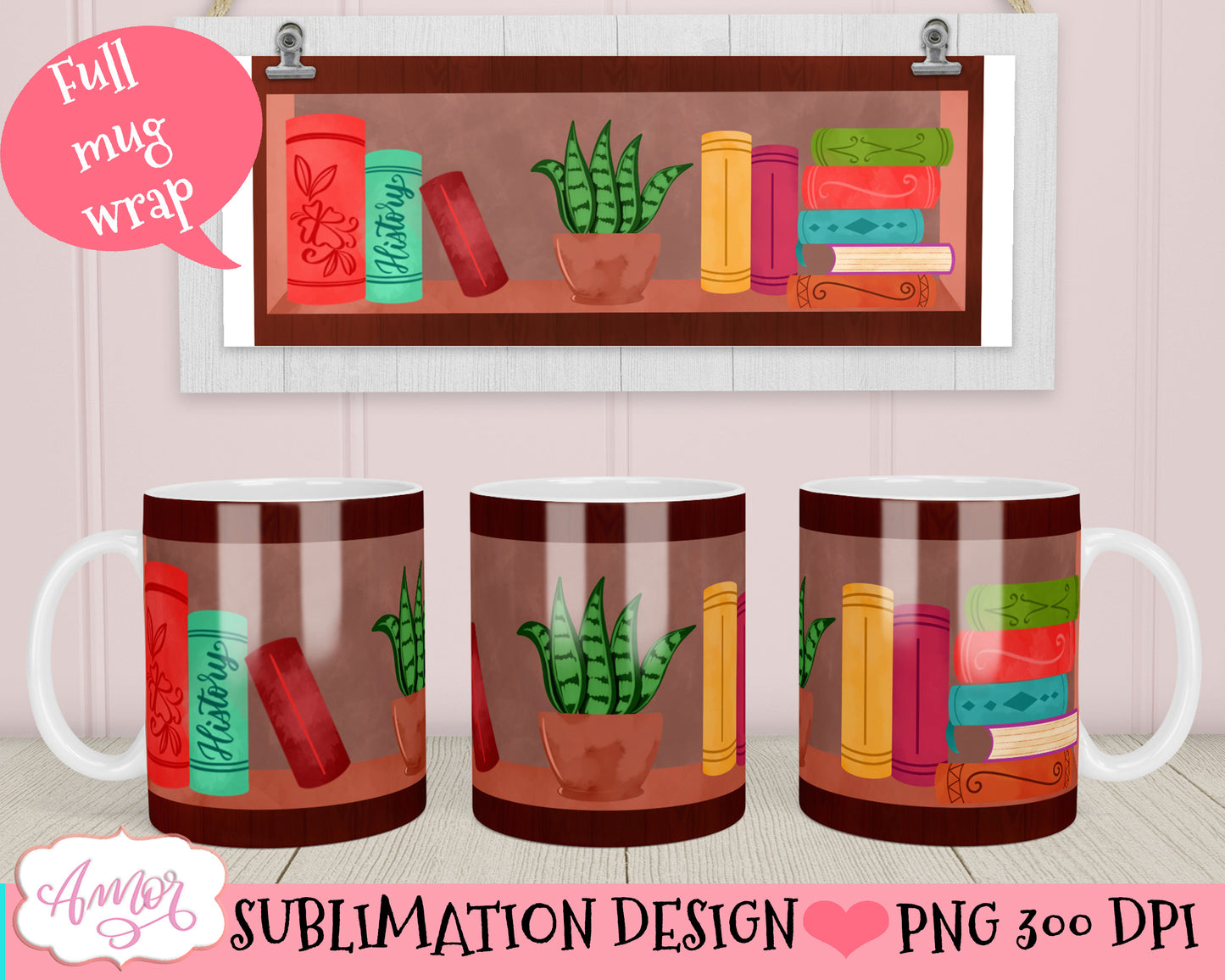Bundle book lover mug 11oz sublimation designs