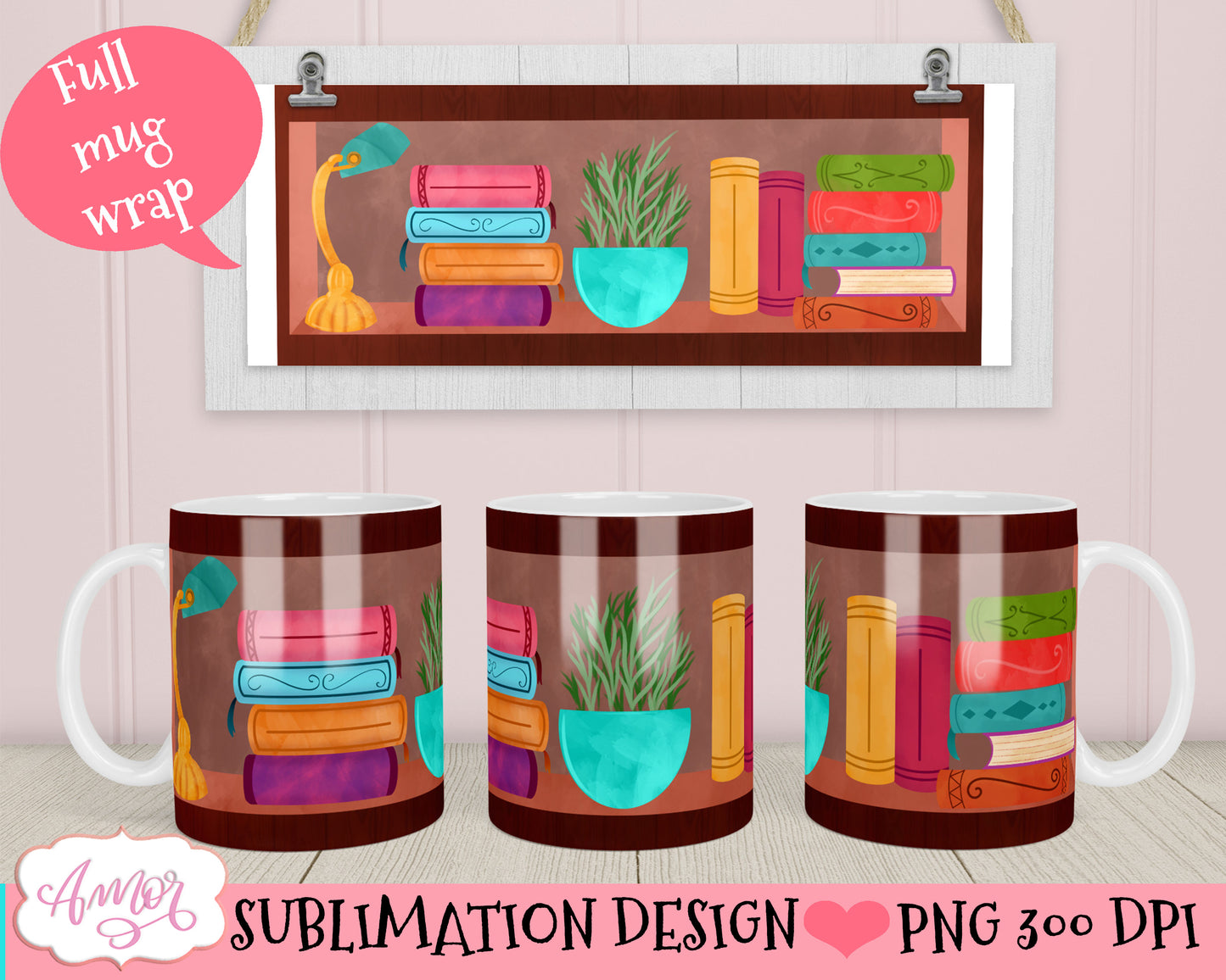 Bundle book lover mug 11oz sublimation designs