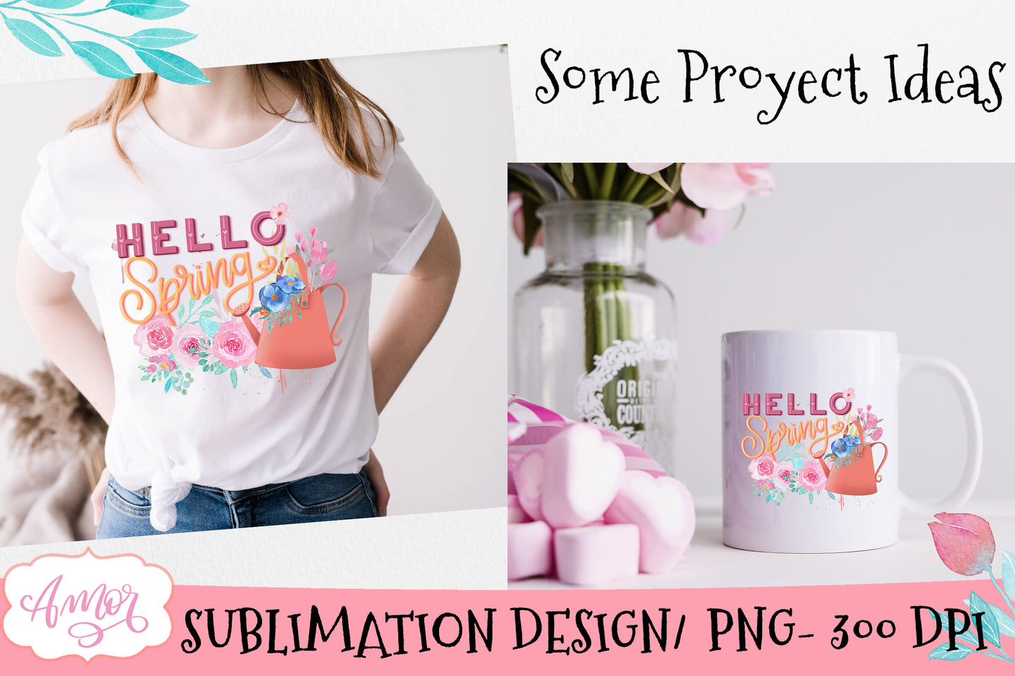 Hello Spring sublimation design