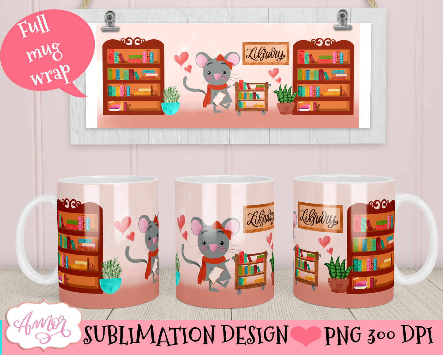Bundle book lover mug 11oz sublimation designs