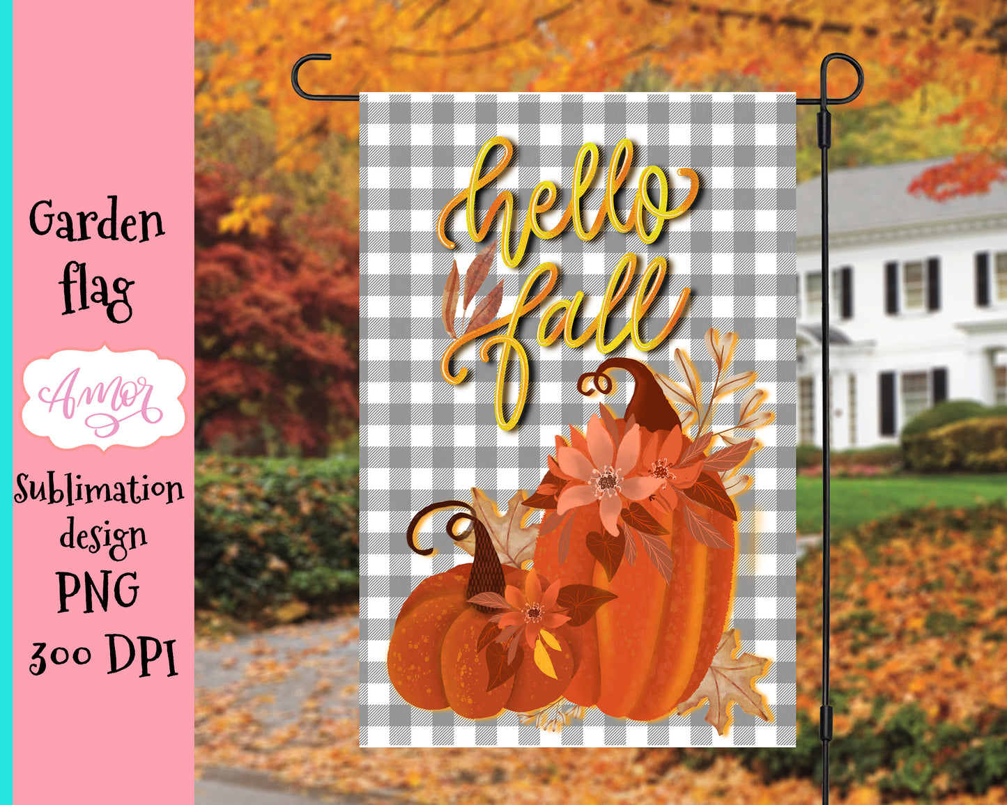 Pumpkins Design for Garden Flag Sublimation