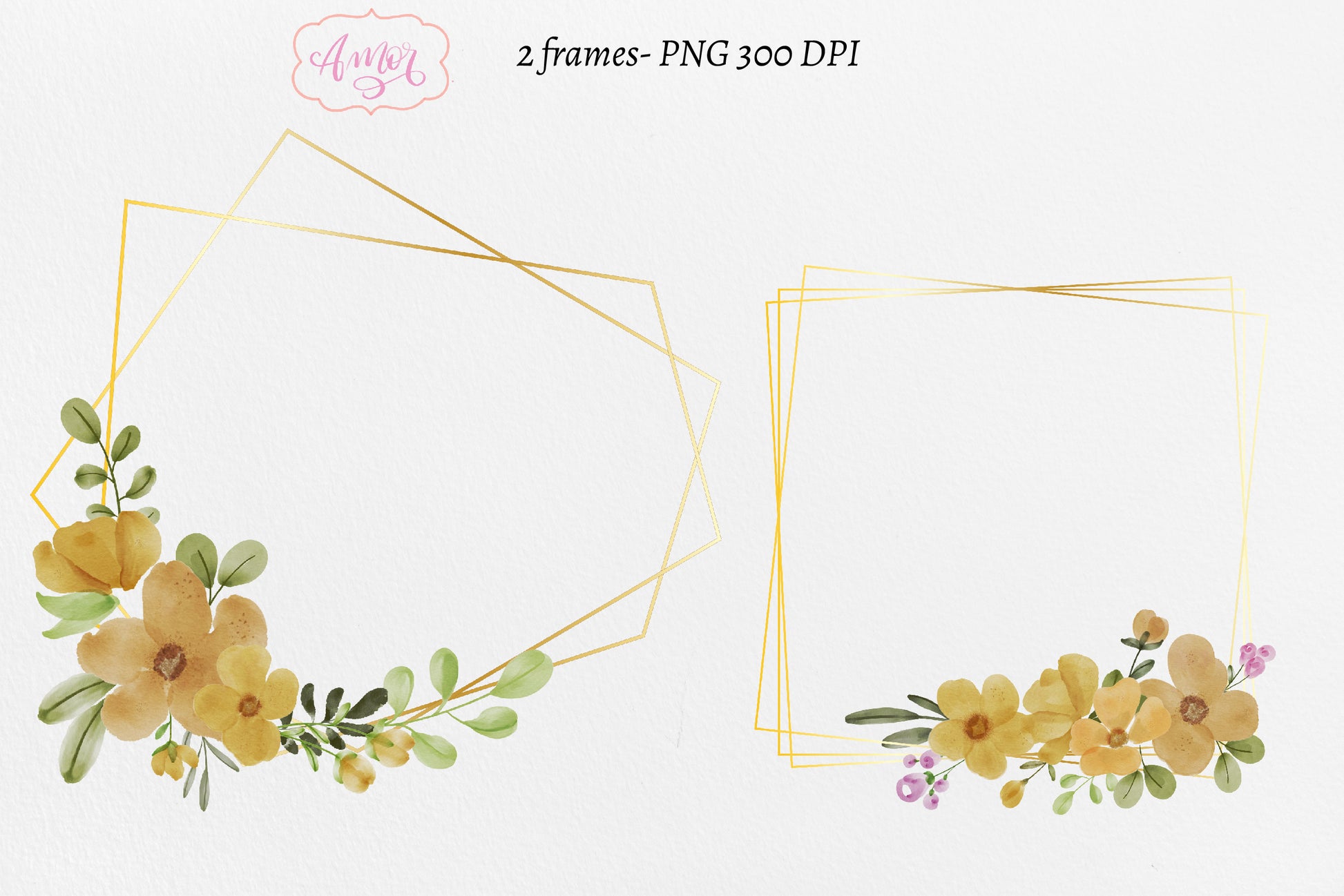 Watercolor flowers clipart