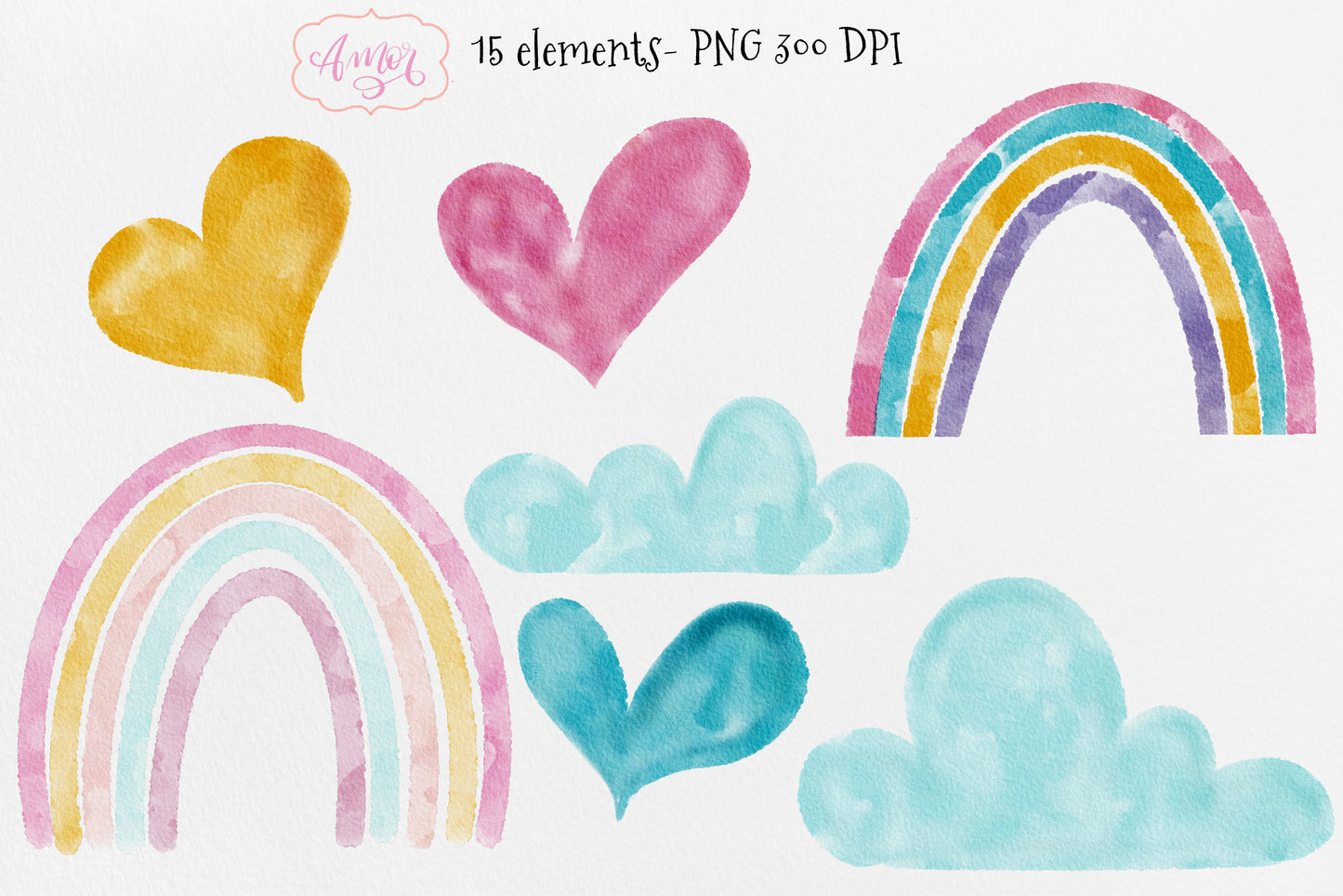 Watercolor Hot Air Balloons Clipart