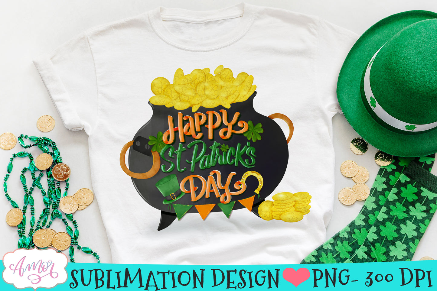 Happy St. Patrick's Day PNG design for Sublimation