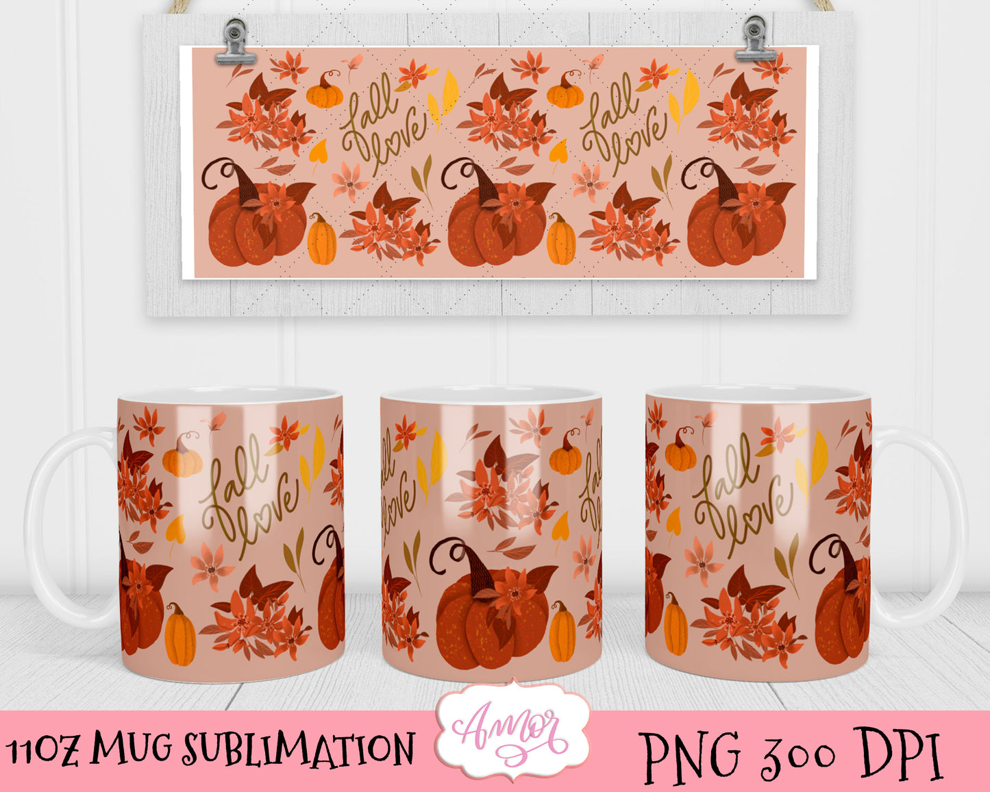 BUNDLE Fall 11oz mug sublimation design