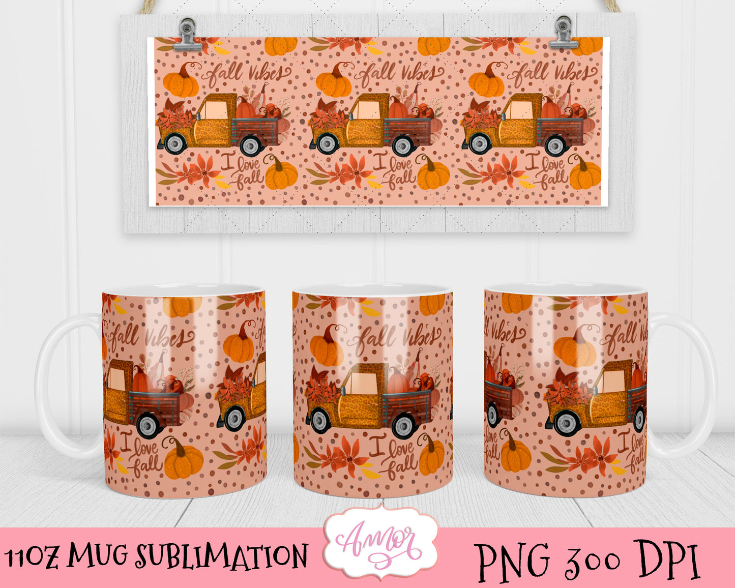 BUNDLE Fall 11oz mug sublimation design