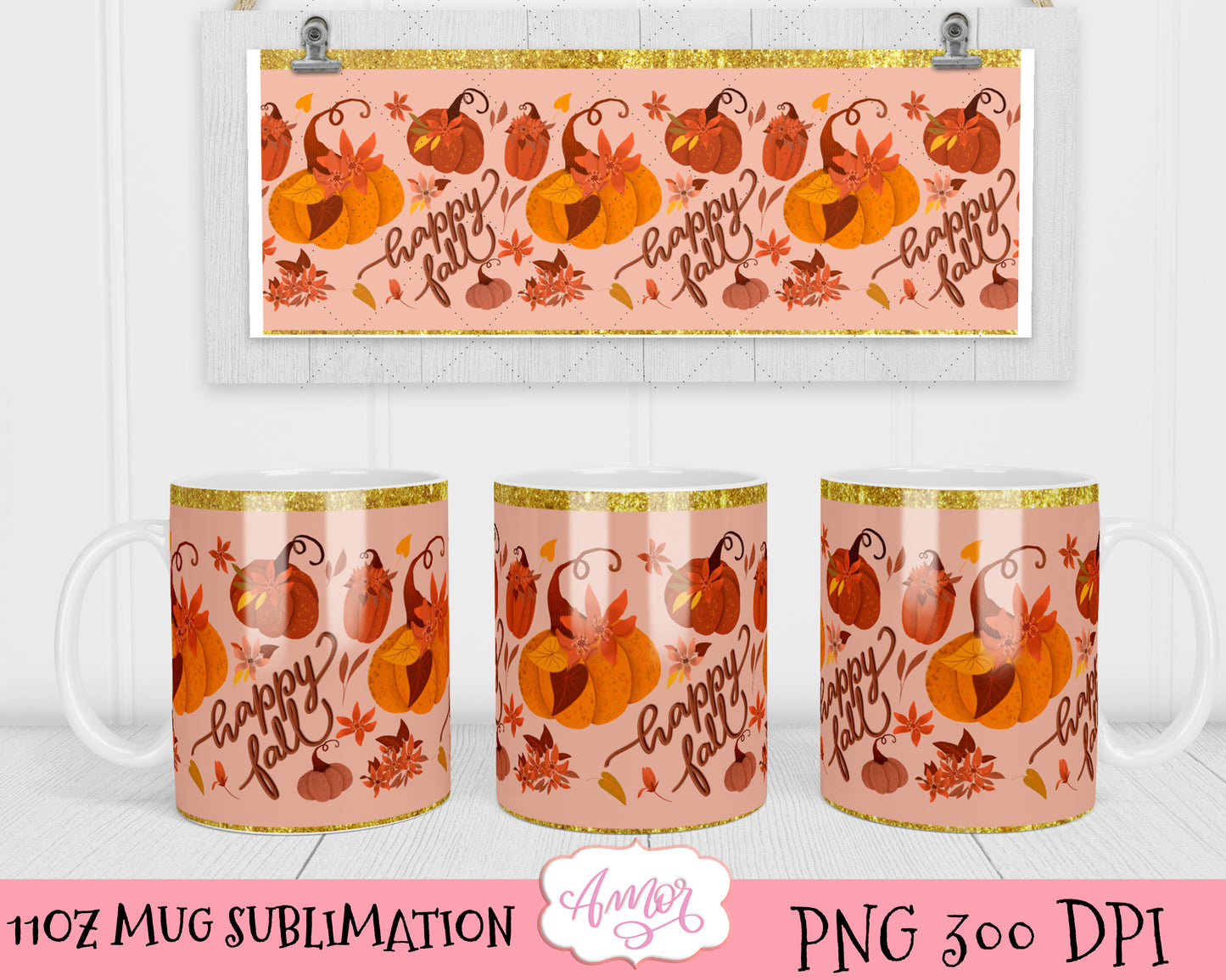 BUNDLE Fall 11oz mug sublimation design
