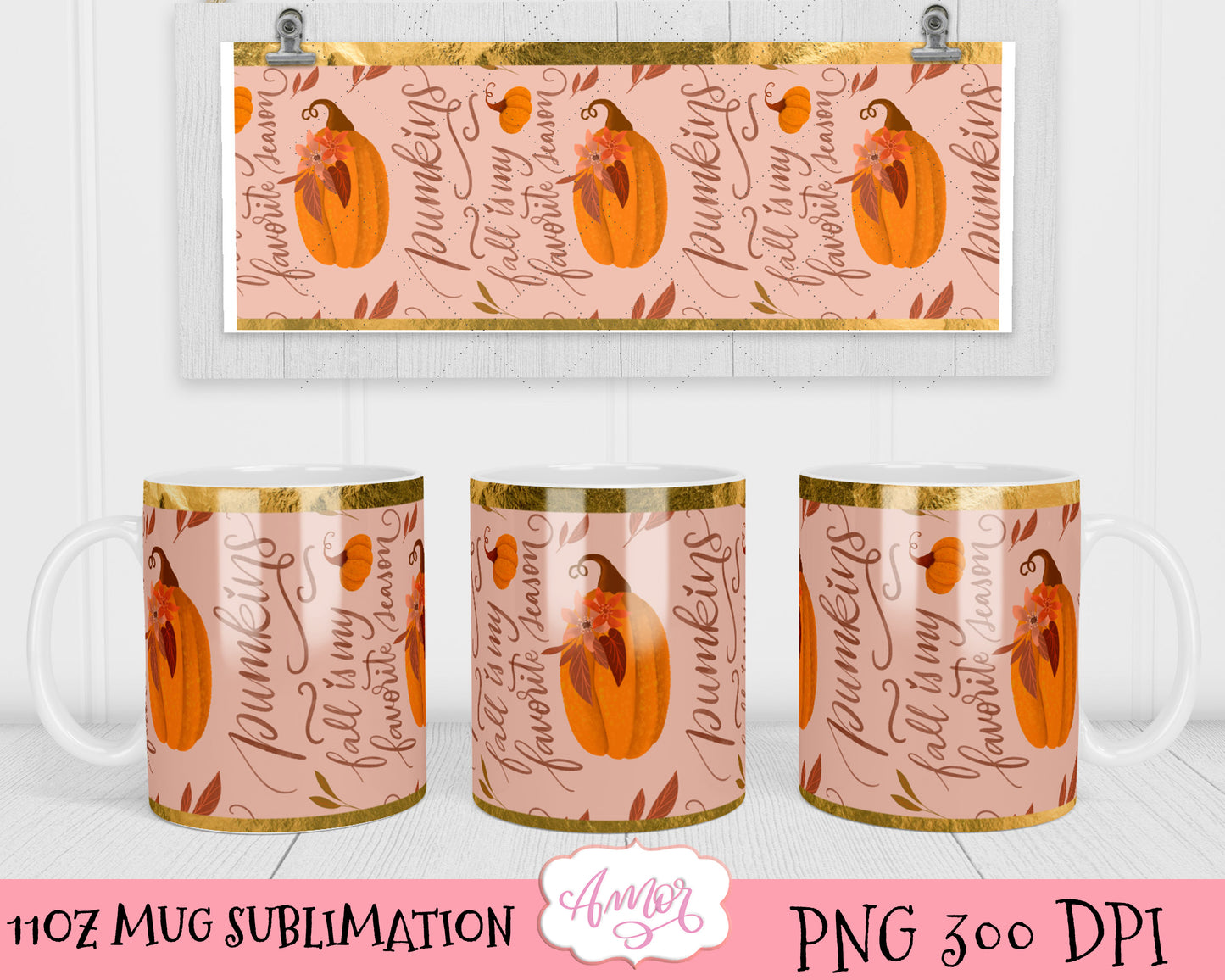 BUNDLE Fall 11oz mug sublimation design