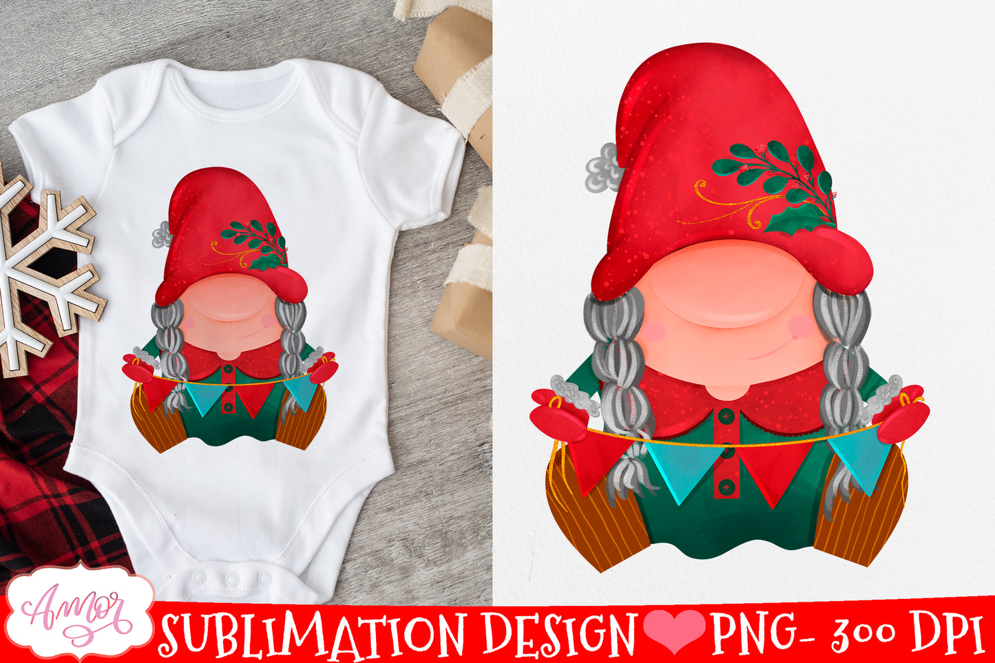 Christmas gnome BUNDLE for sublimation