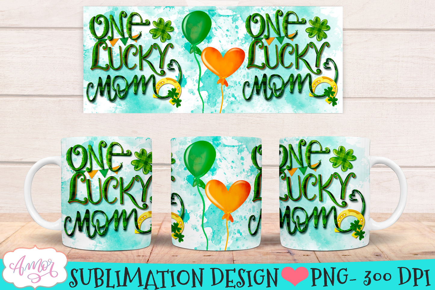 BUNDLE St. Patrick's Day mug wraps PNG for sublimation
