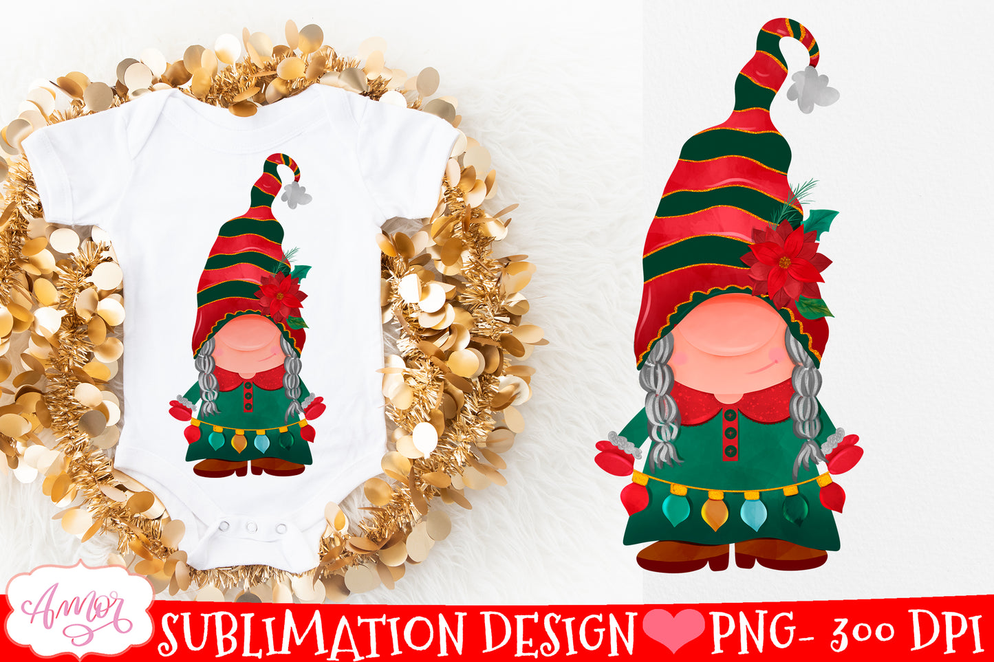 Christmas gnome BUNDLE for sublimation