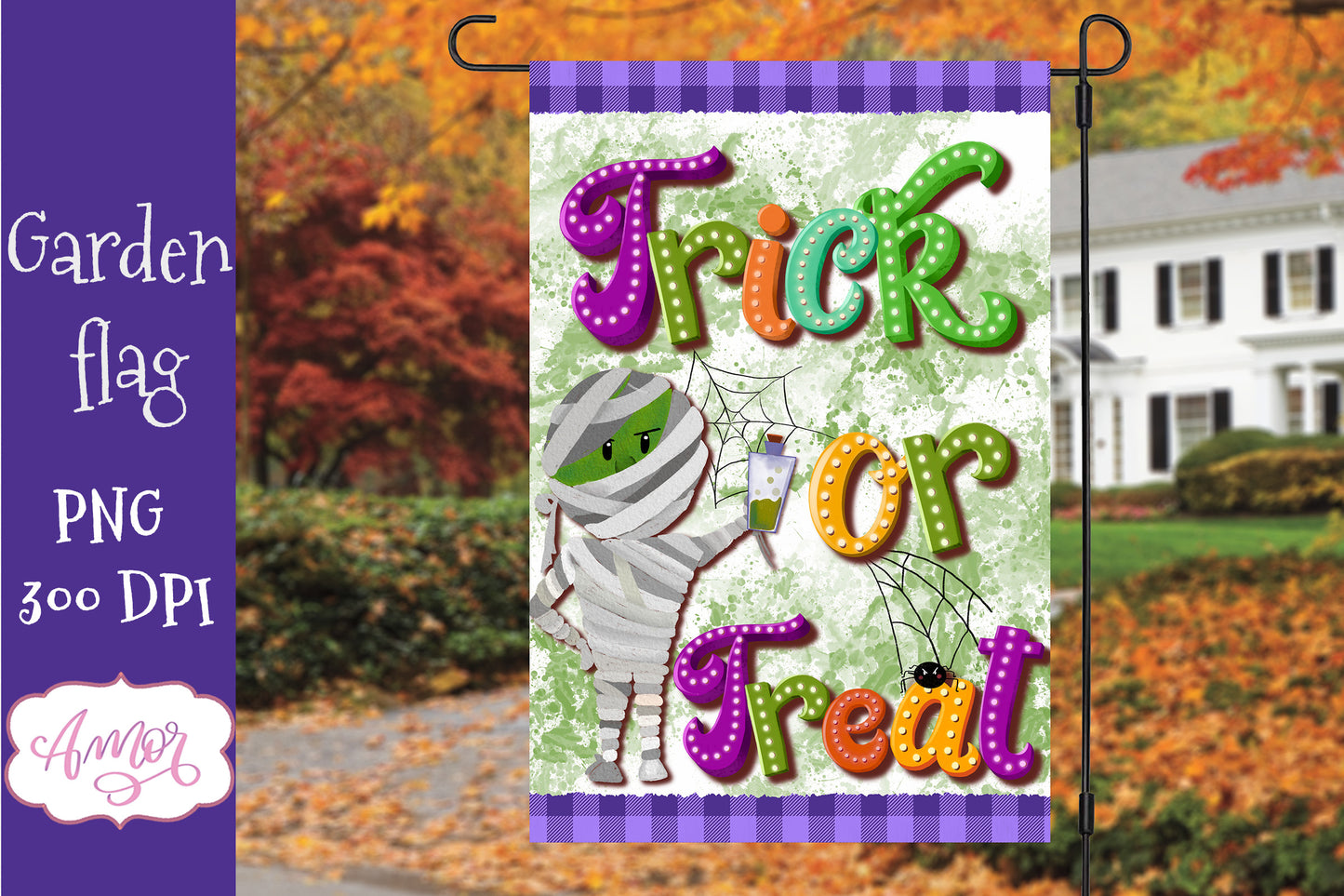 Halloween garden flag sublimation designs BUNDLE