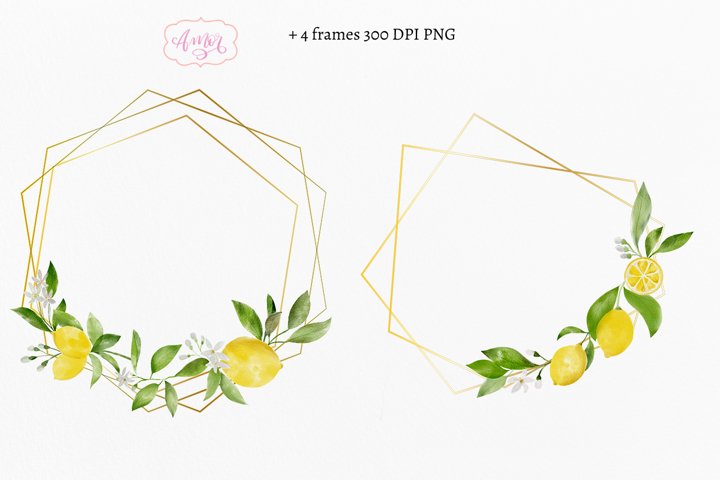 Watercolor Lemon Clipart