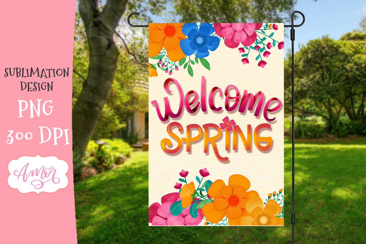 Big Bundle Garden Flags PNG for Sublimation - 40 designs!