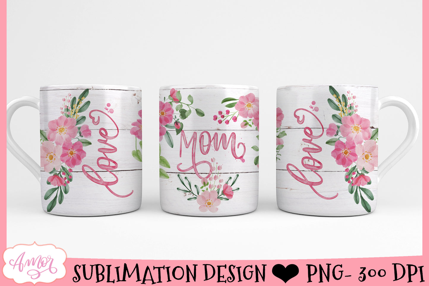 Mom mug wrap PNG for sublimation
