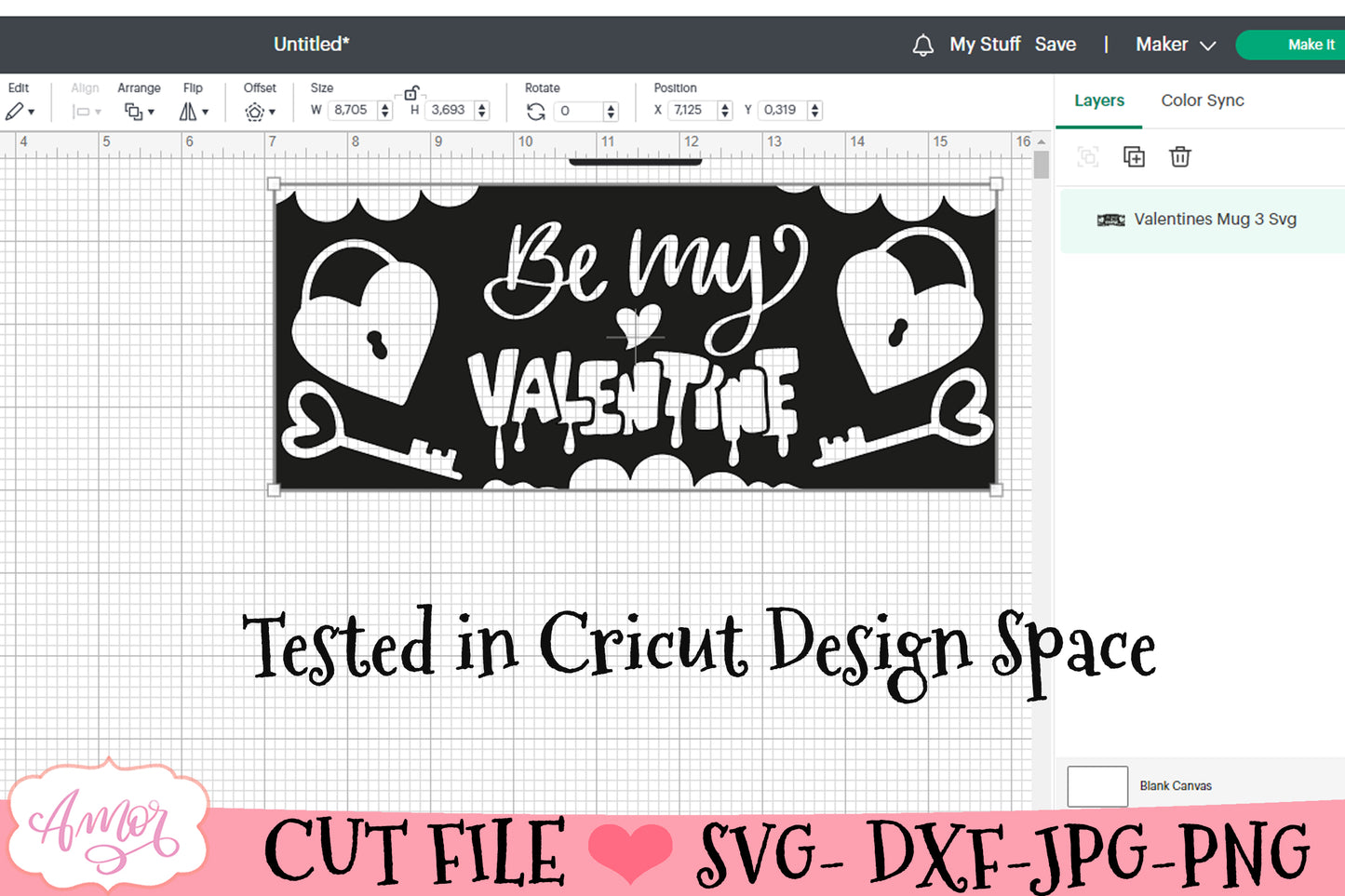 Valentines SVG for 12oz mugs infusible ink mini bundle
