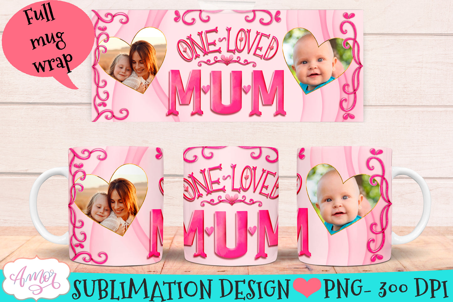 Mum Mug Wrap PNG BUNDLE