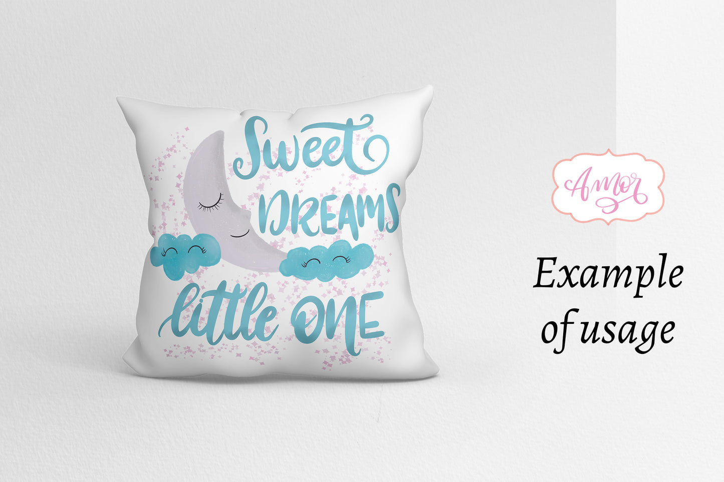 Sweet Dreams Little One sublimation design