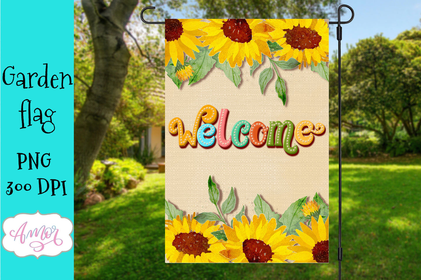 Big Bundle Garden Flags PNG for Sublimation - 40 designs!