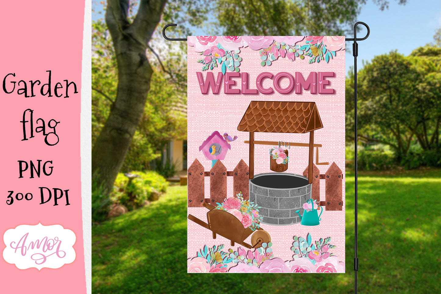 Big Bundle Garden Flags PNG for Sublimation - 40 designs!