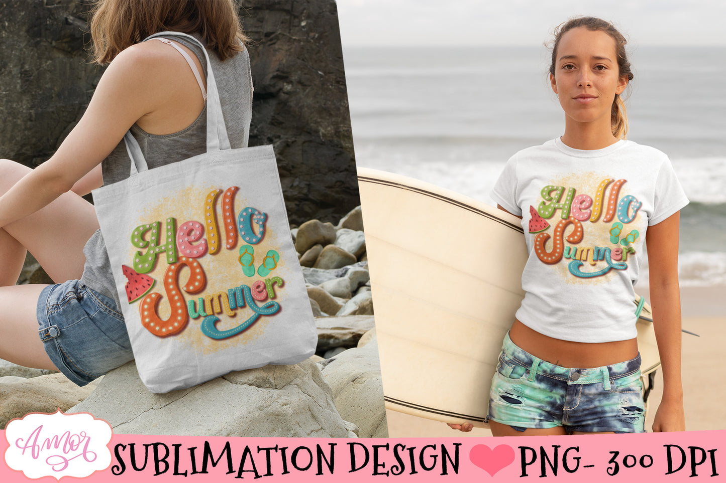 Hello Summer Sublimation design