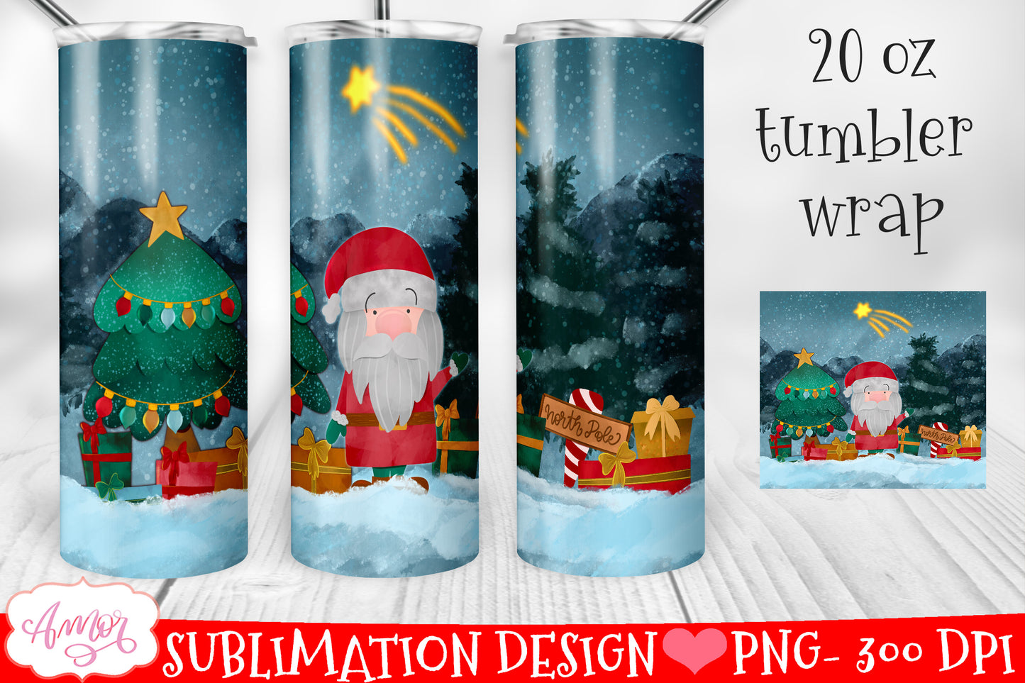 BUNDLE Christmas tumbler wrap for sublimation