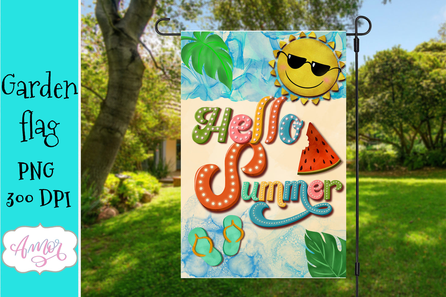 Big Bundle Garden Flags PNG for Sublimation - 40 designs!