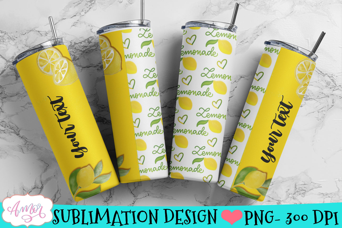 Lemonade Tumbler Wrap for Sublimation