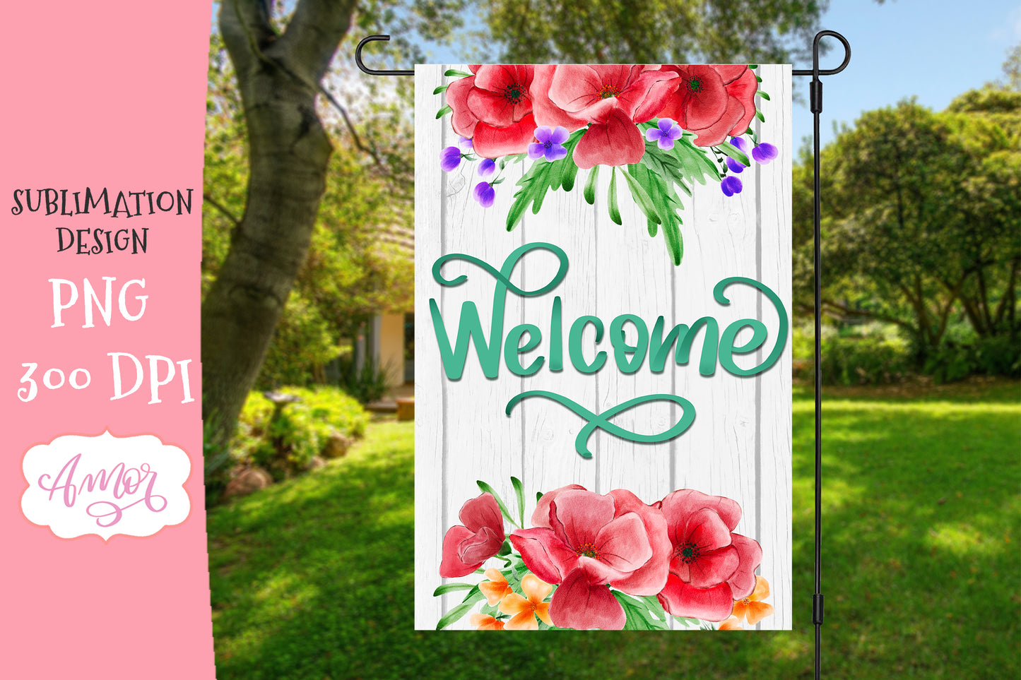 Big Bundle Garden Flags PNG for Sublimation - 40 designs!